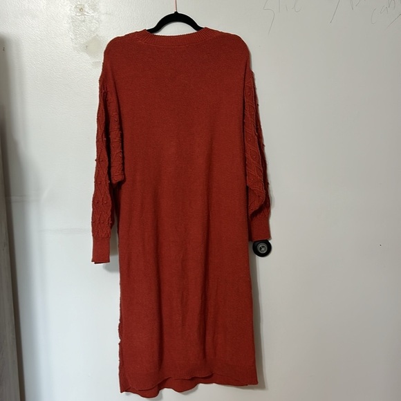 Free People Terracotta Cable Knit Midi Nicole Sweater Dress Size XS - Picture 7 of 7